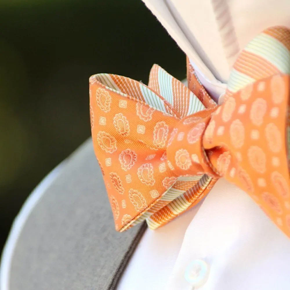 NWT Men's bow tie Silk Self - tied Bow tie‎ Gift Box SR436 Mens gift